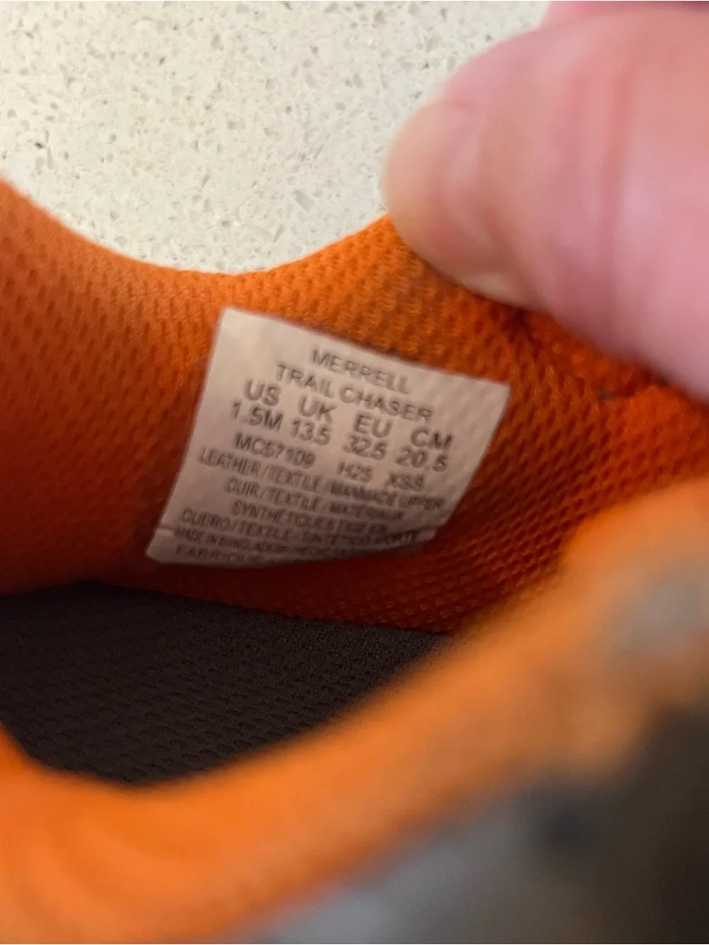 Merrell Kids' Gray & Orange Trail Chaser Hiking Shoes